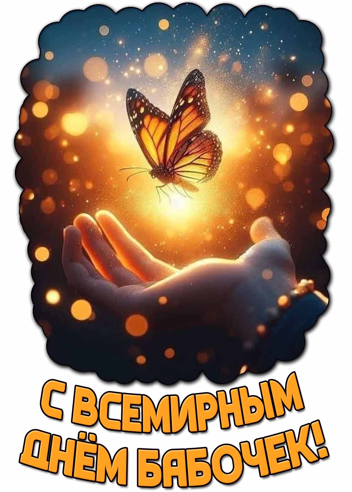 Открытка с Всемирным днём бабочек