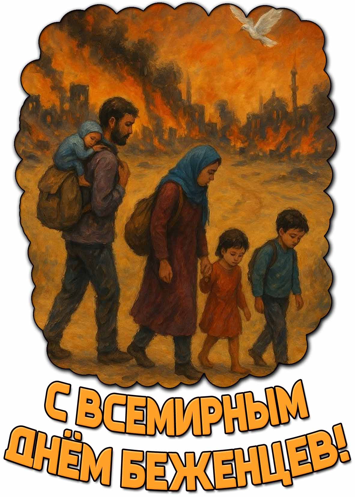 Картинка с Всемирным днём беженцев