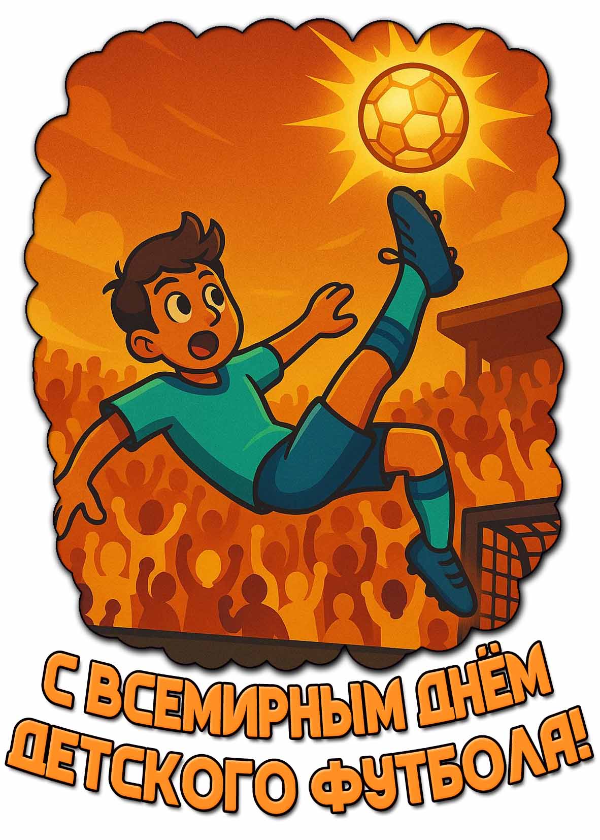 Картинка с Всемирным днём детского футбола