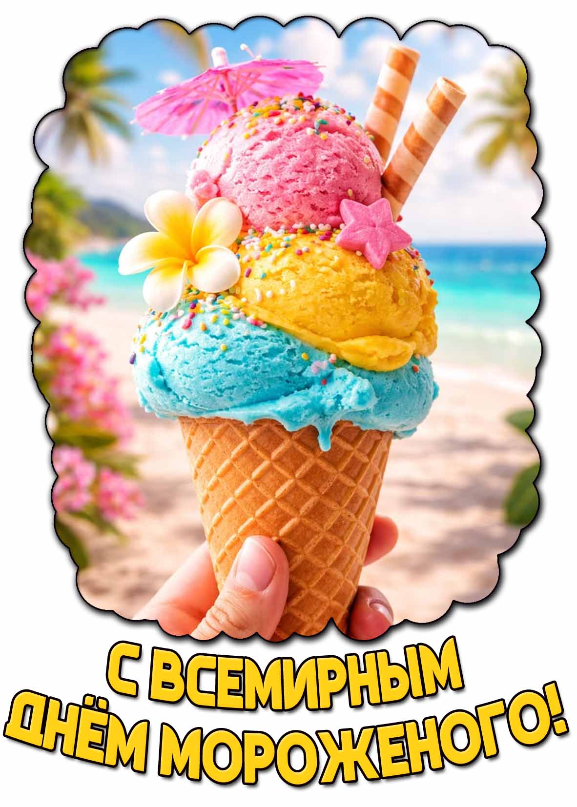 Картинка с Всемирным днём мороженого