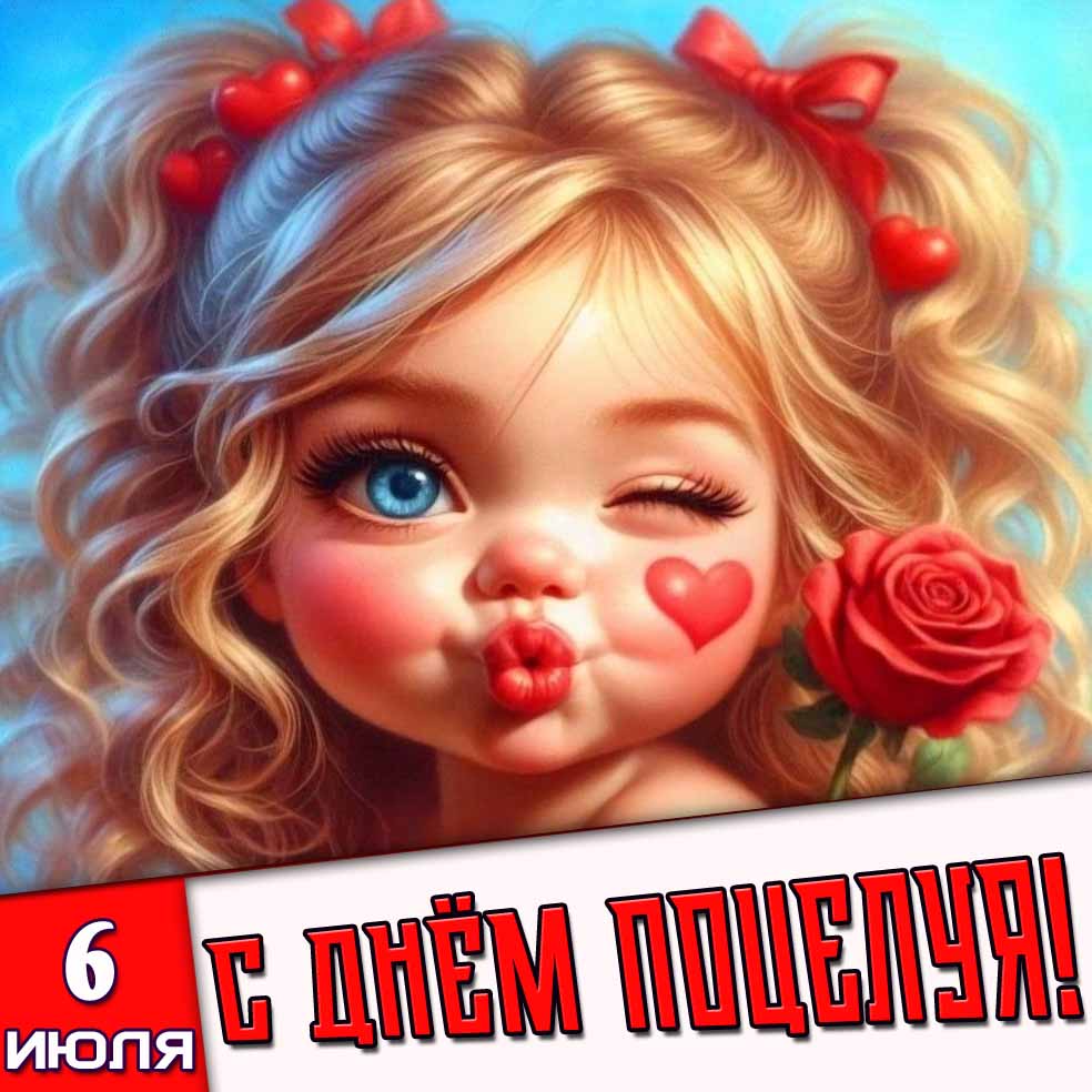 Картинка 6 июля - с днём поцелуя!