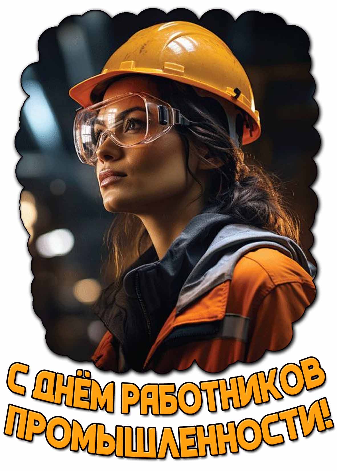С днём работников промышленности! - открытка для женщины
