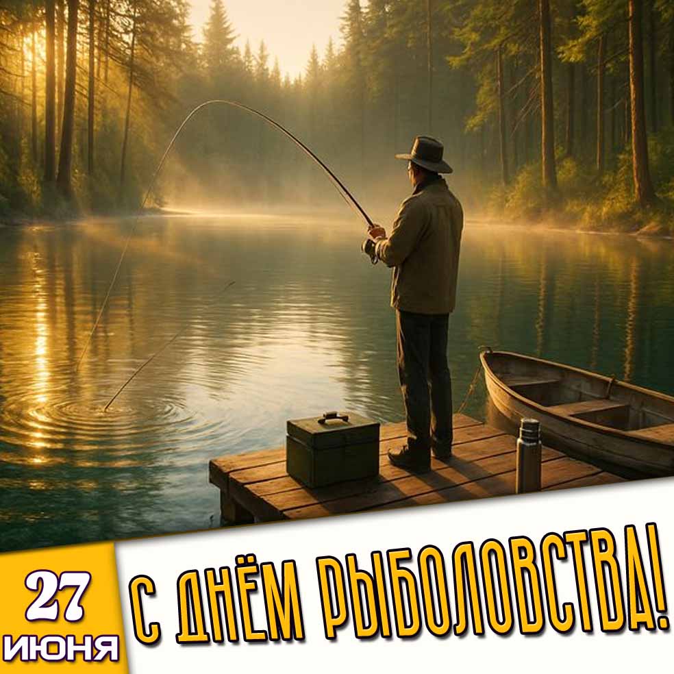 Картинка 27 июня - с днём рыболовства!