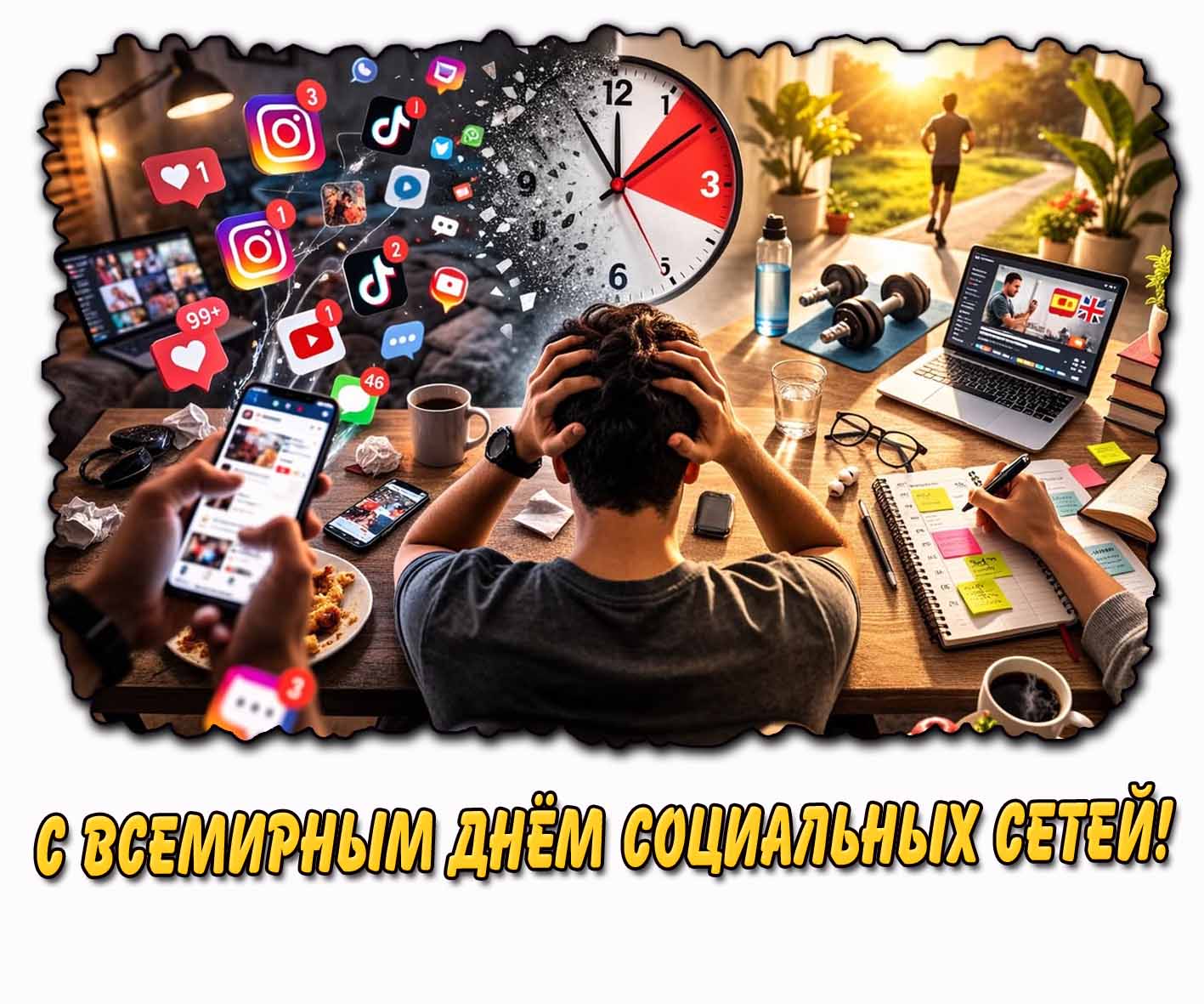 Картинка с Всемирным днём социальных сетей