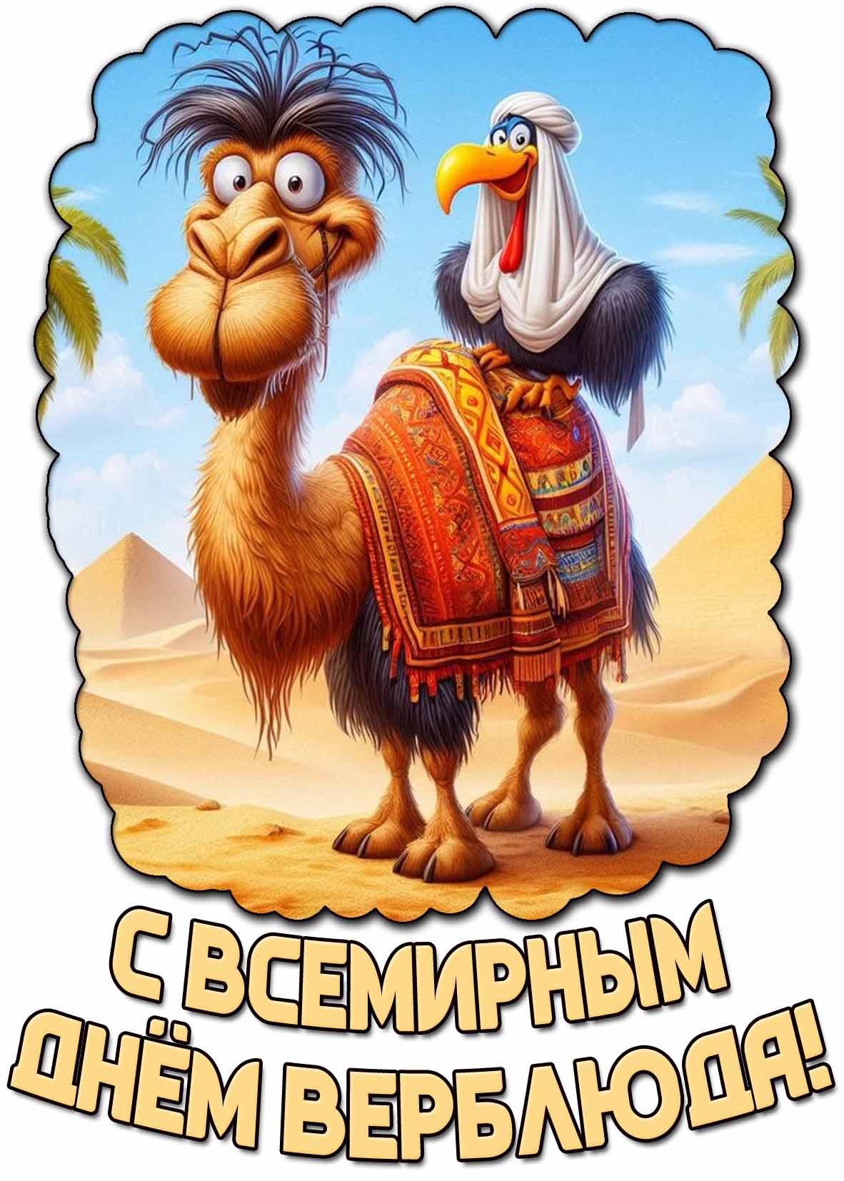 Прикольная картинка с Всемирным днём верблюда