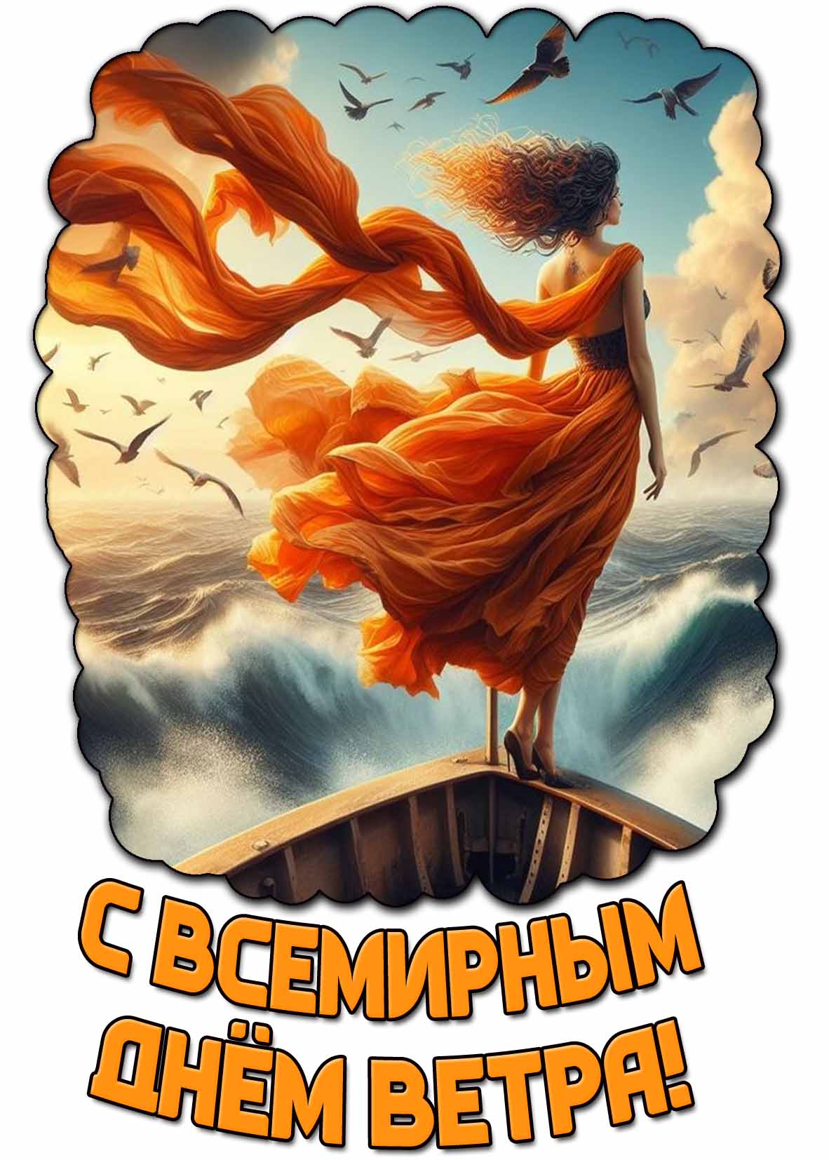 Открытка с Всемирным днём ветра
