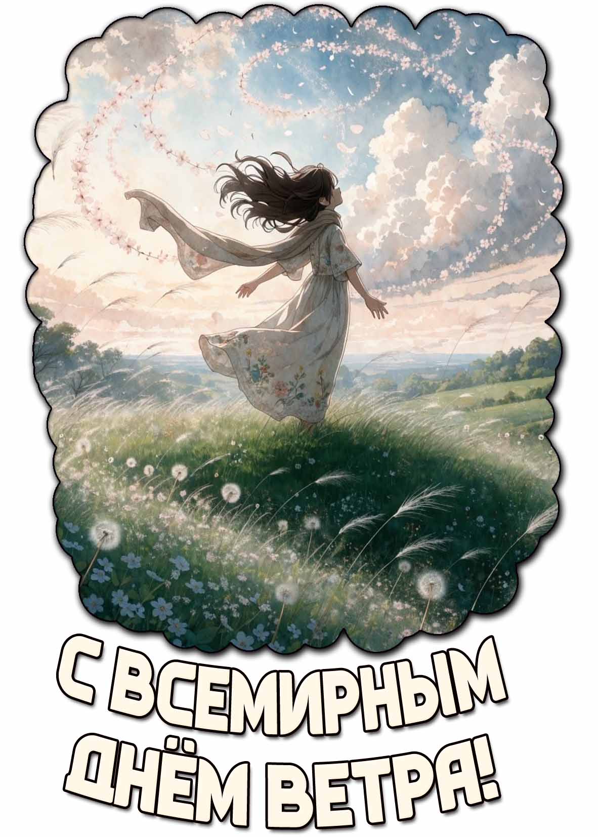 Картинка с Всемирным днём ветра