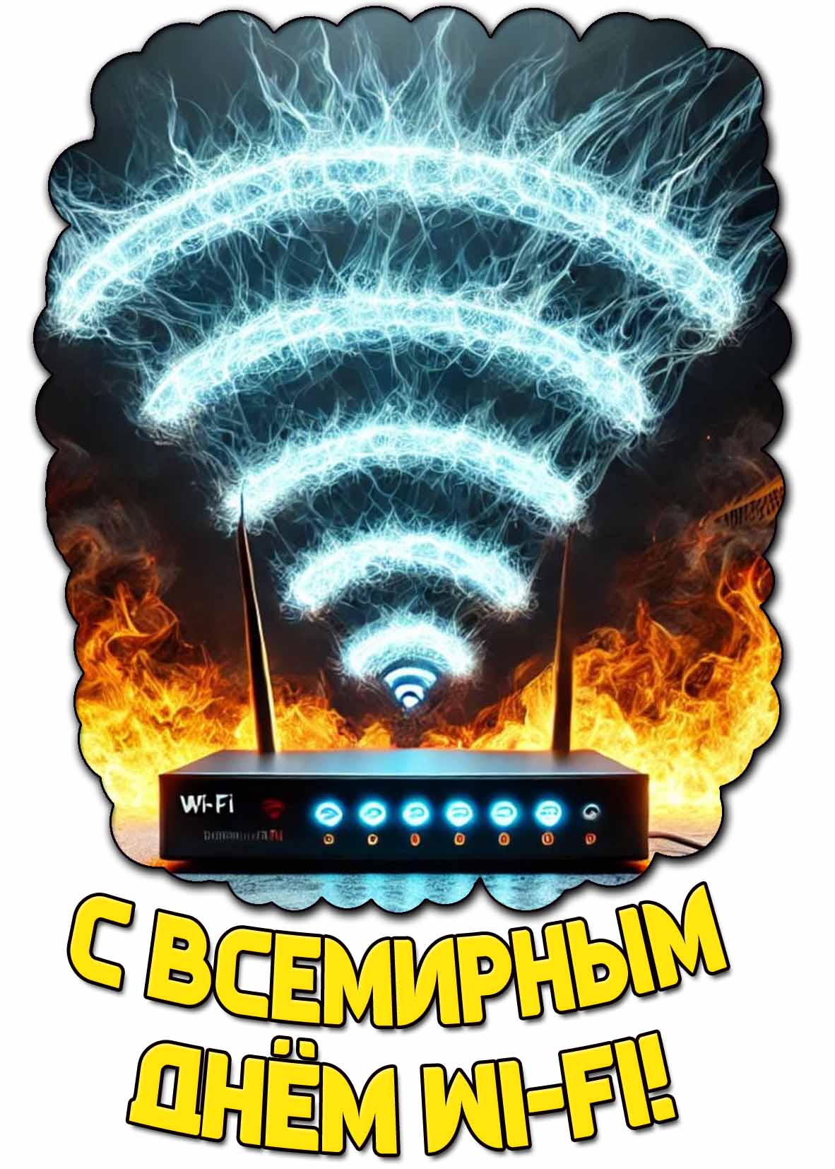 Открытка с Всемирным днём Wi-Fi
