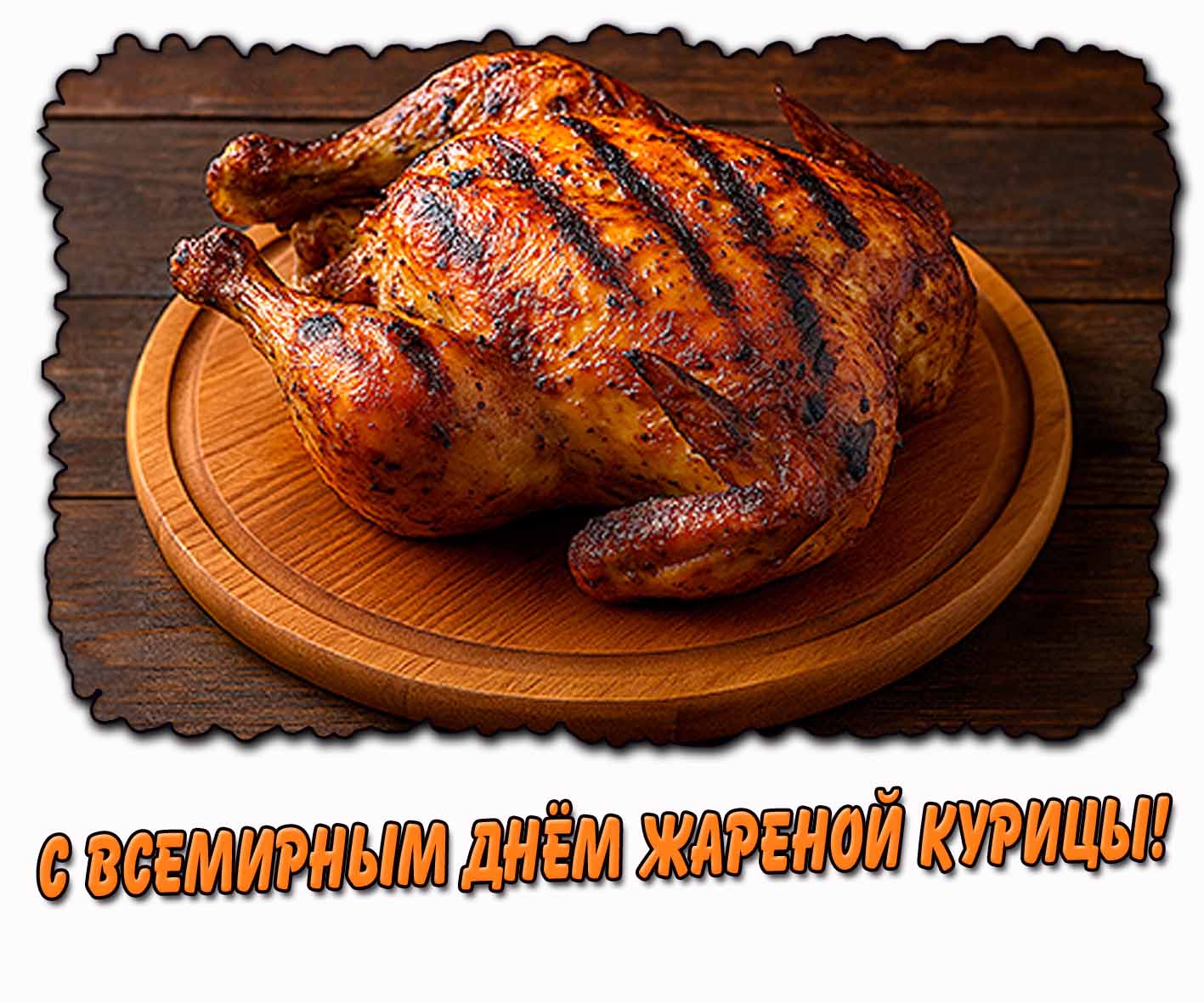С Всемирным днём жареной курицы! - горизонтальная картинка
