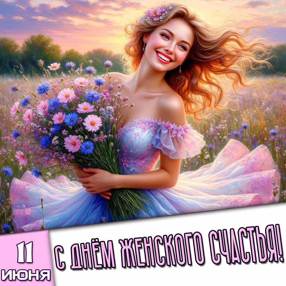 Картинка 11 июня - с днём женского счастья!