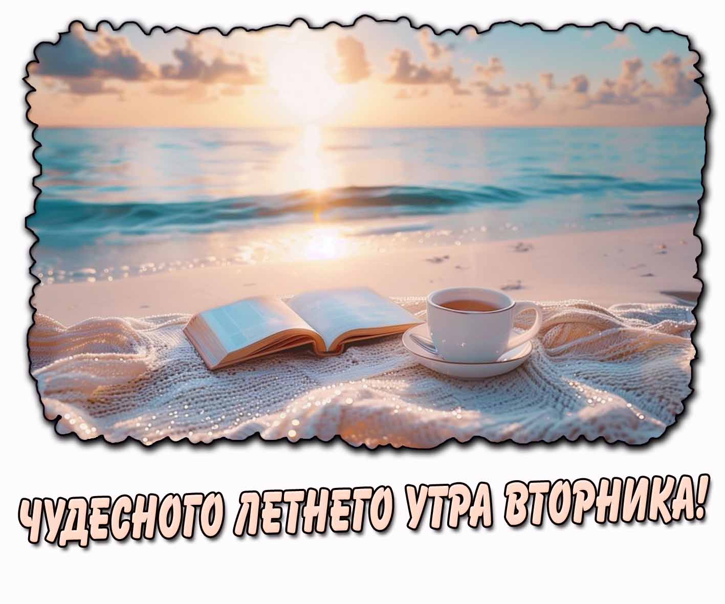 Открытка чудесного летнего утра вторника
