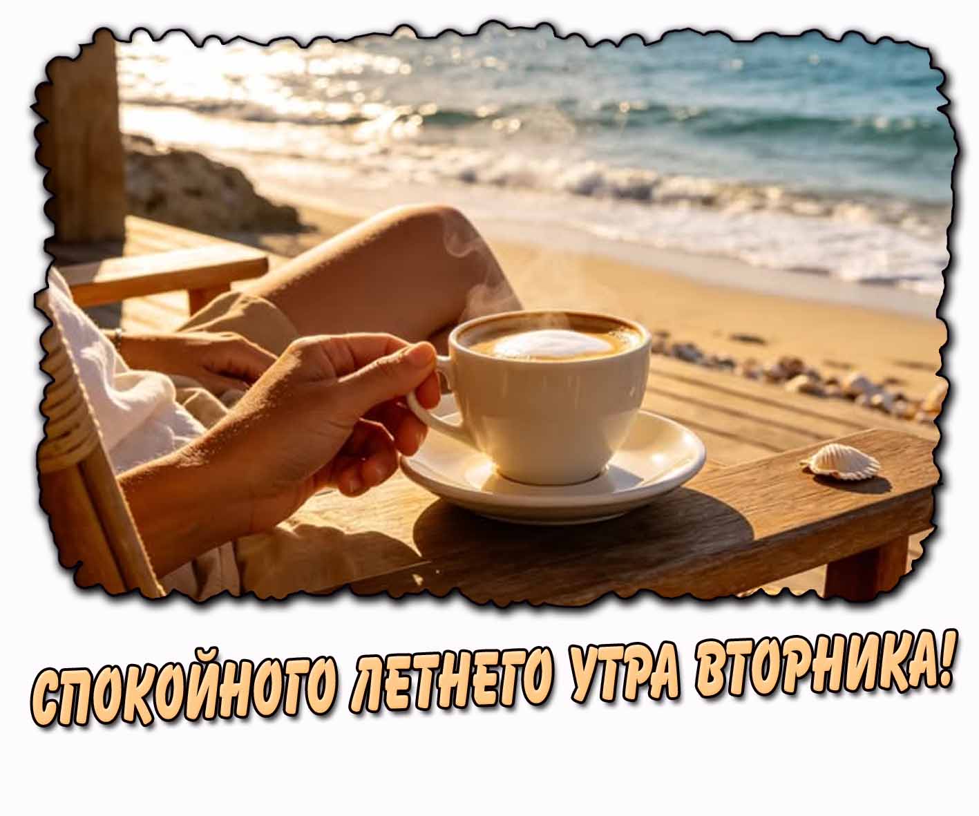 Открытка спокойного летнего утра вторника