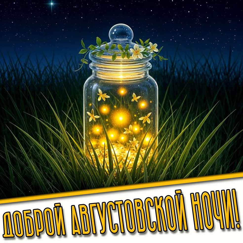 Открытка доброй августовской ночи