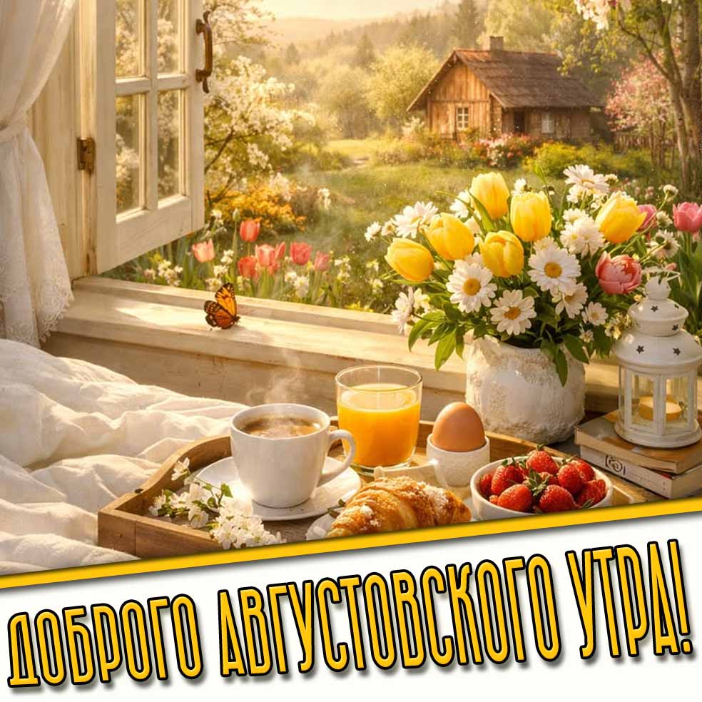 Открытка доброго августовского утра