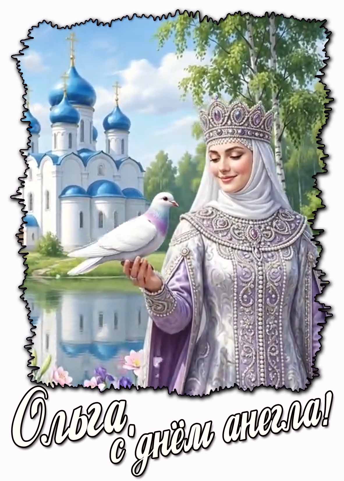 Православная картинка "Ольга, с днём ангела!"