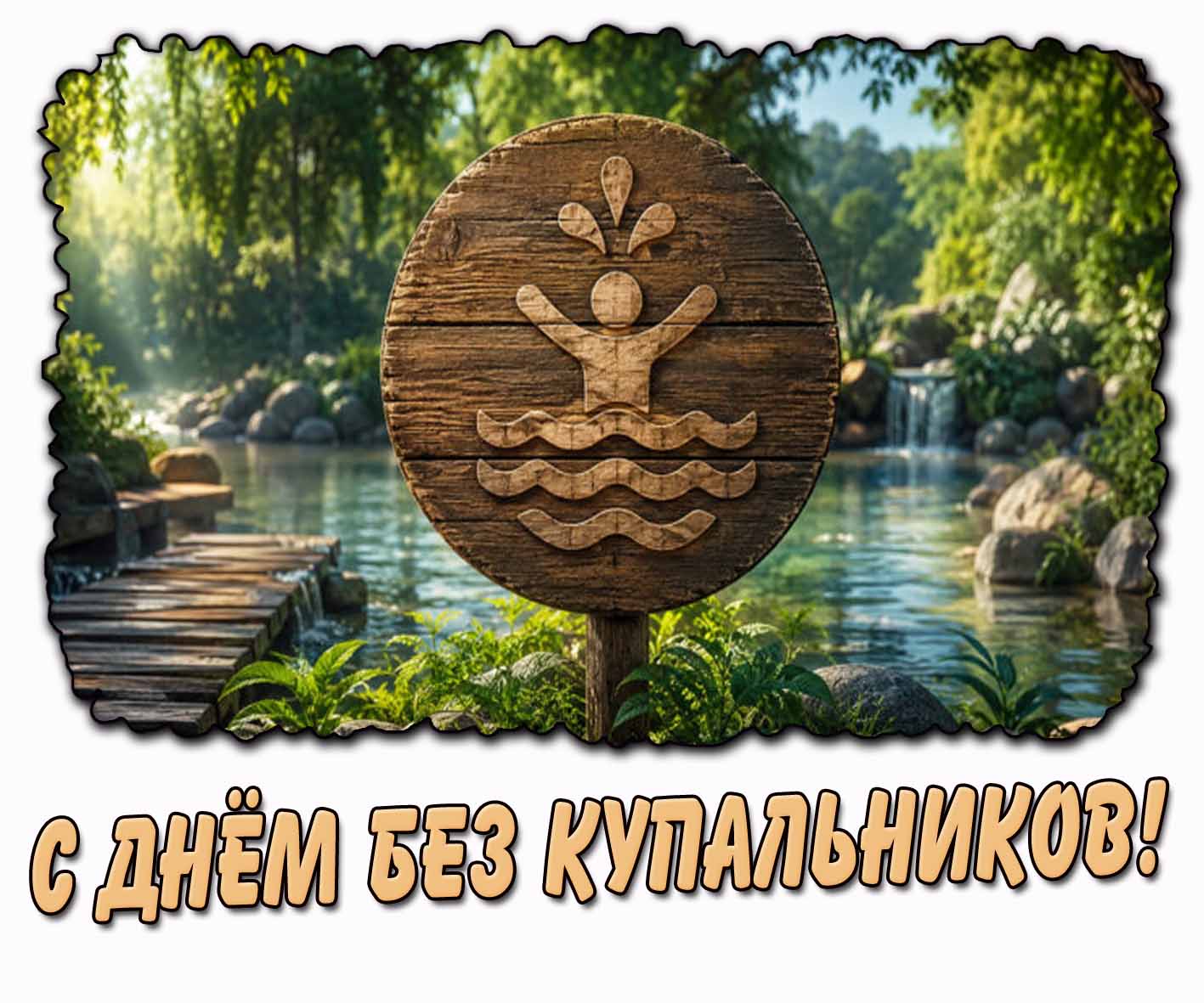 С днём без купальников! - креативная открытка