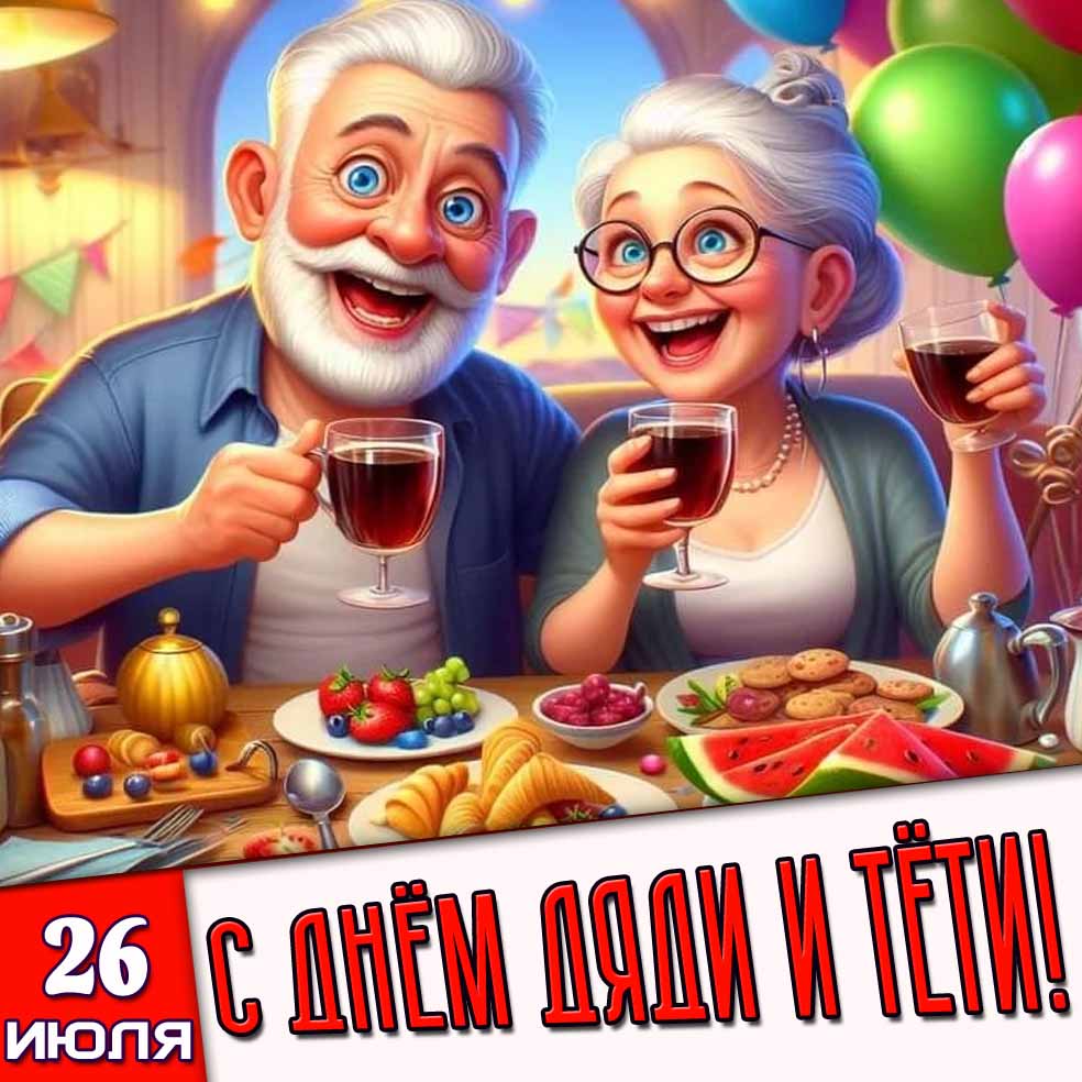 Картинка 26 июля - с днём дяди и тёти!