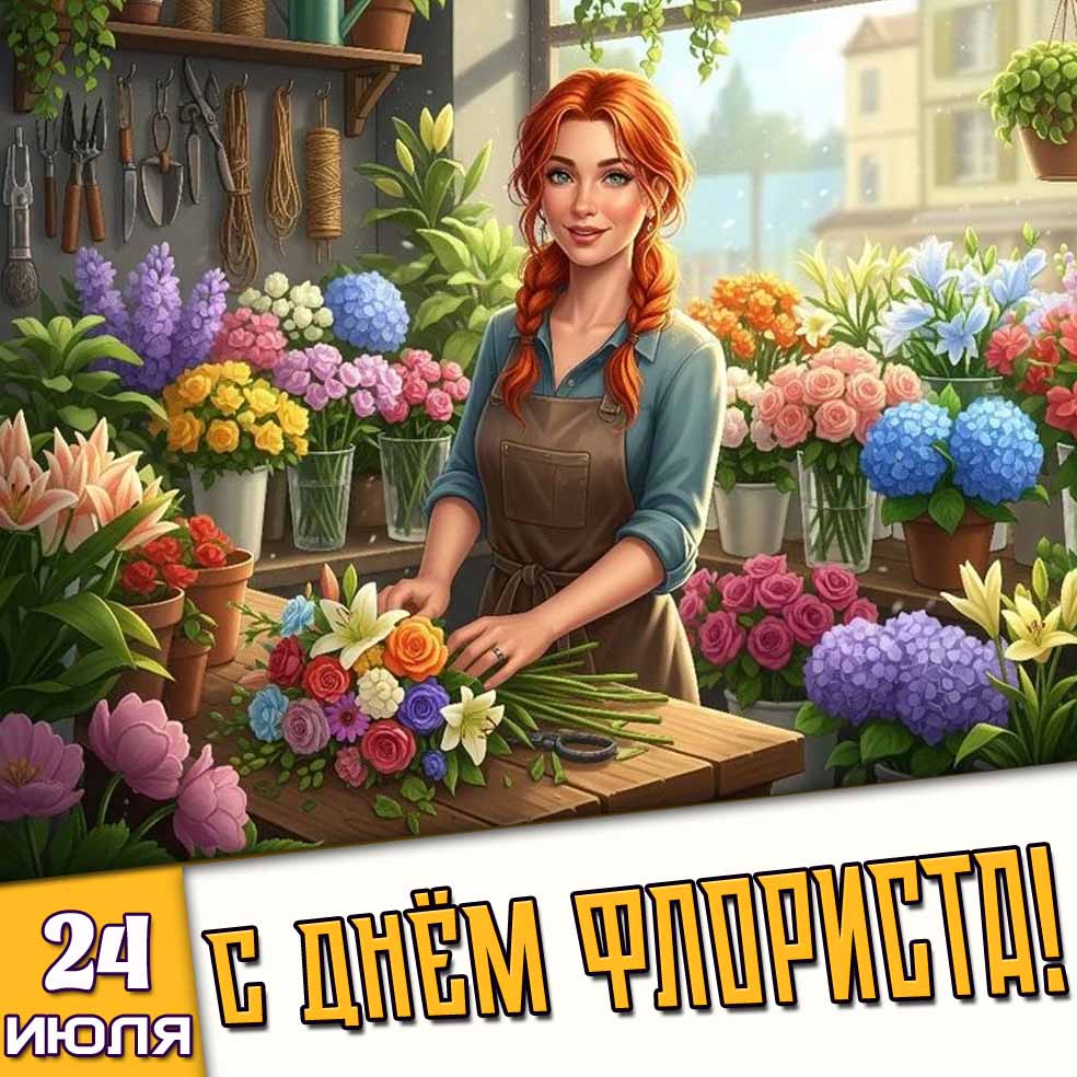 Картинка 24 июля - с днём флориста!