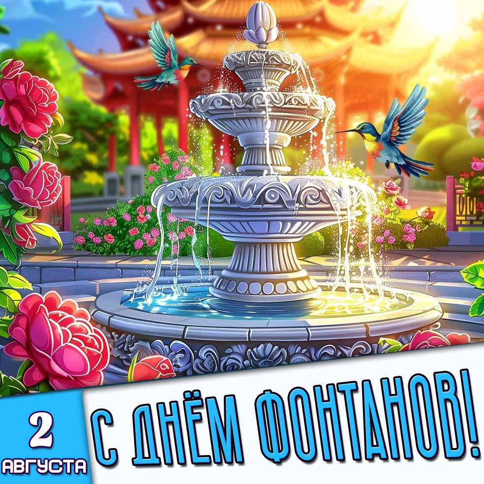 Картинка 2 августа - с днём фонтанов!
