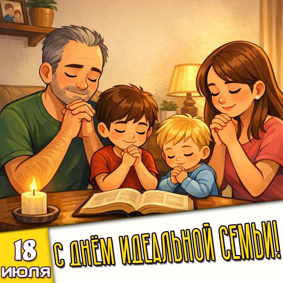 Картинка 18 июля - с днём идеальной семьи!