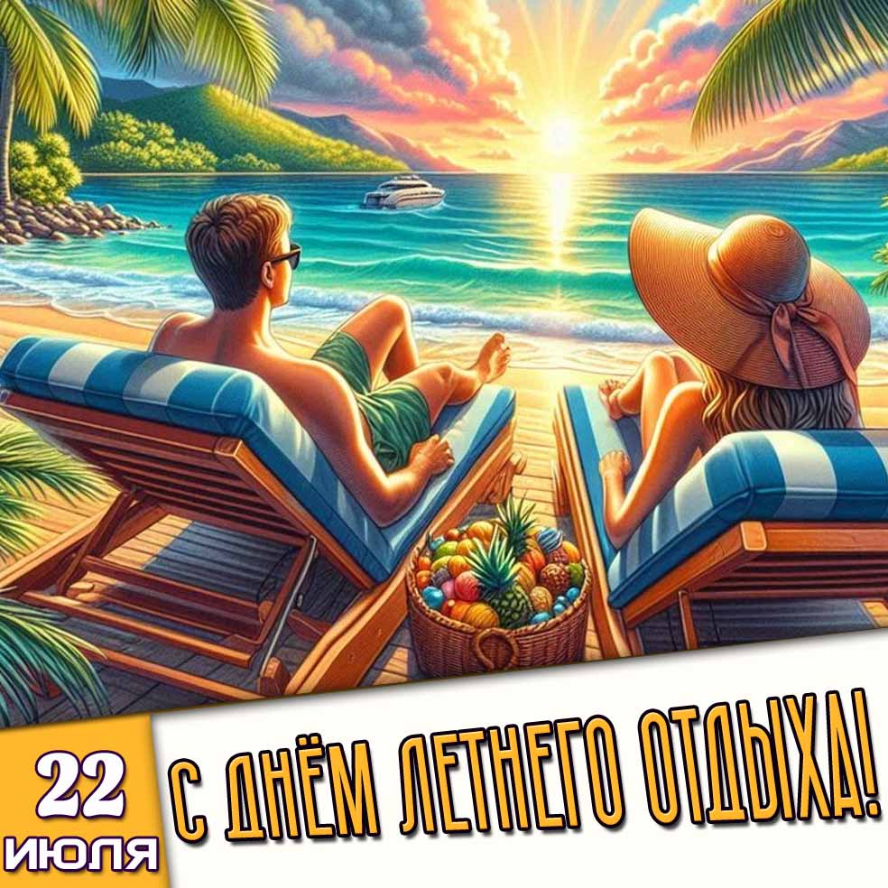 Картинка 22 июля - с днём летнего отдыха!