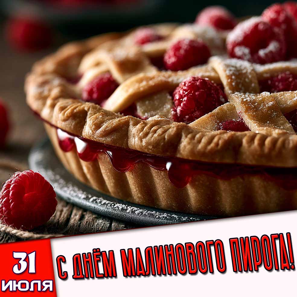 Картинка 31 июля - с днём малинового пирога!