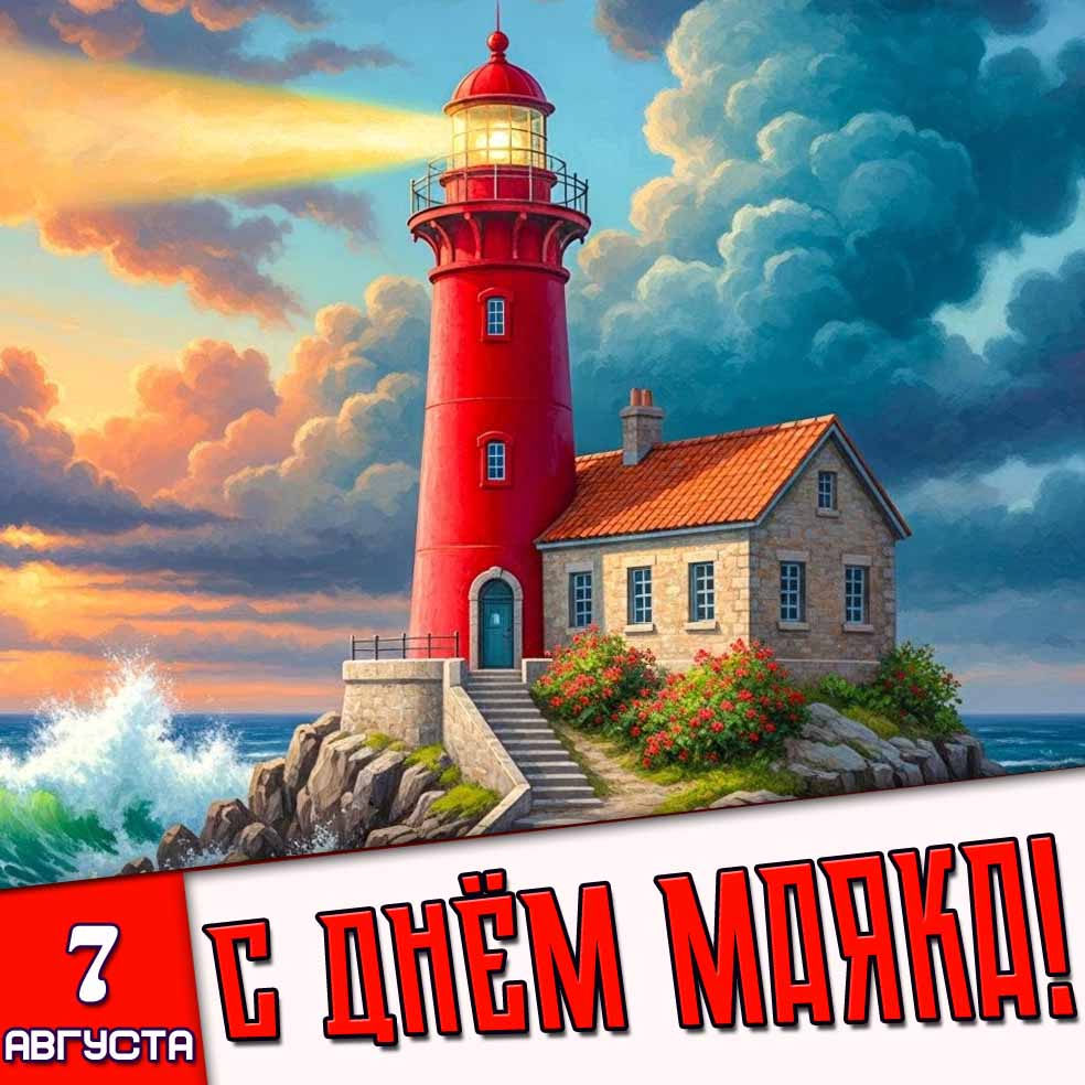 Картинка 7 августа - с днём маяка!