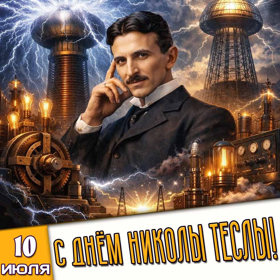 Картинка 10 июля - с днём Николы Теслы!