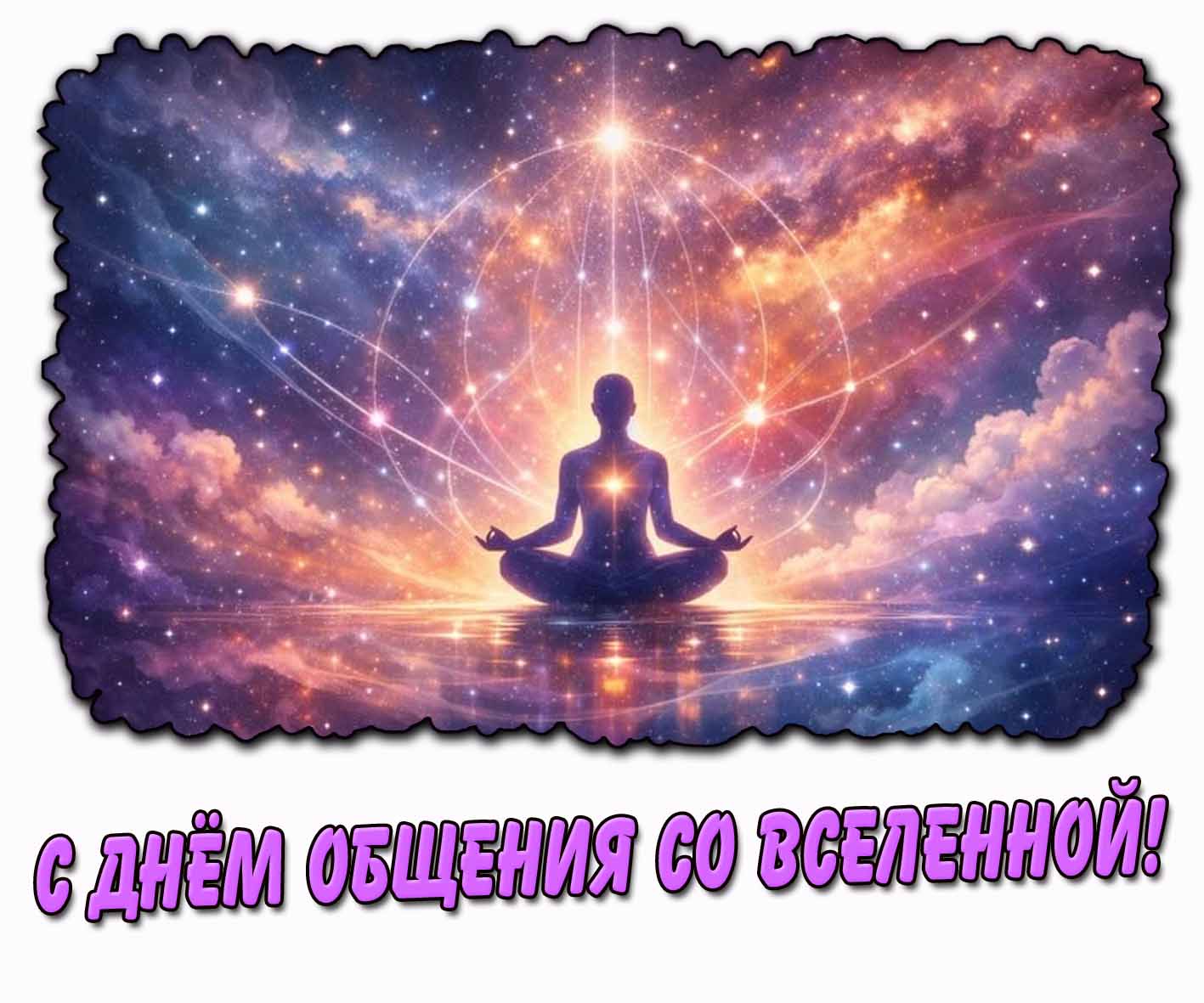 С днём общения со Вселенной! - космическая открытка