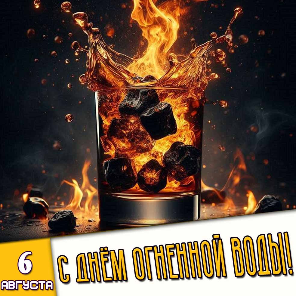 Картинка 6 августа - с днём огненной воды!