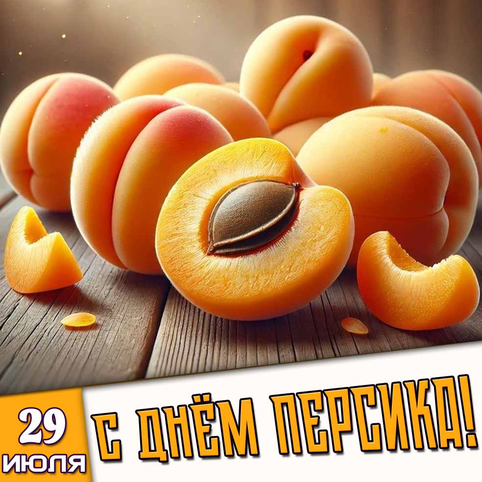 Картинка 29 июля - с днём персика!