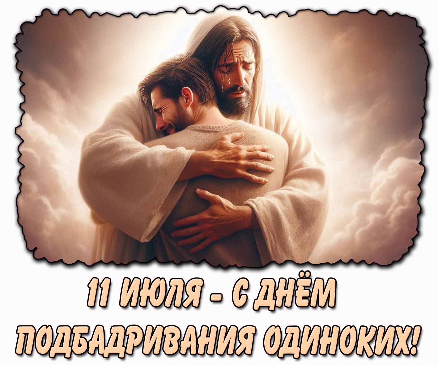 С днём подбадривания одиноких! - православная открытка на 11 июля