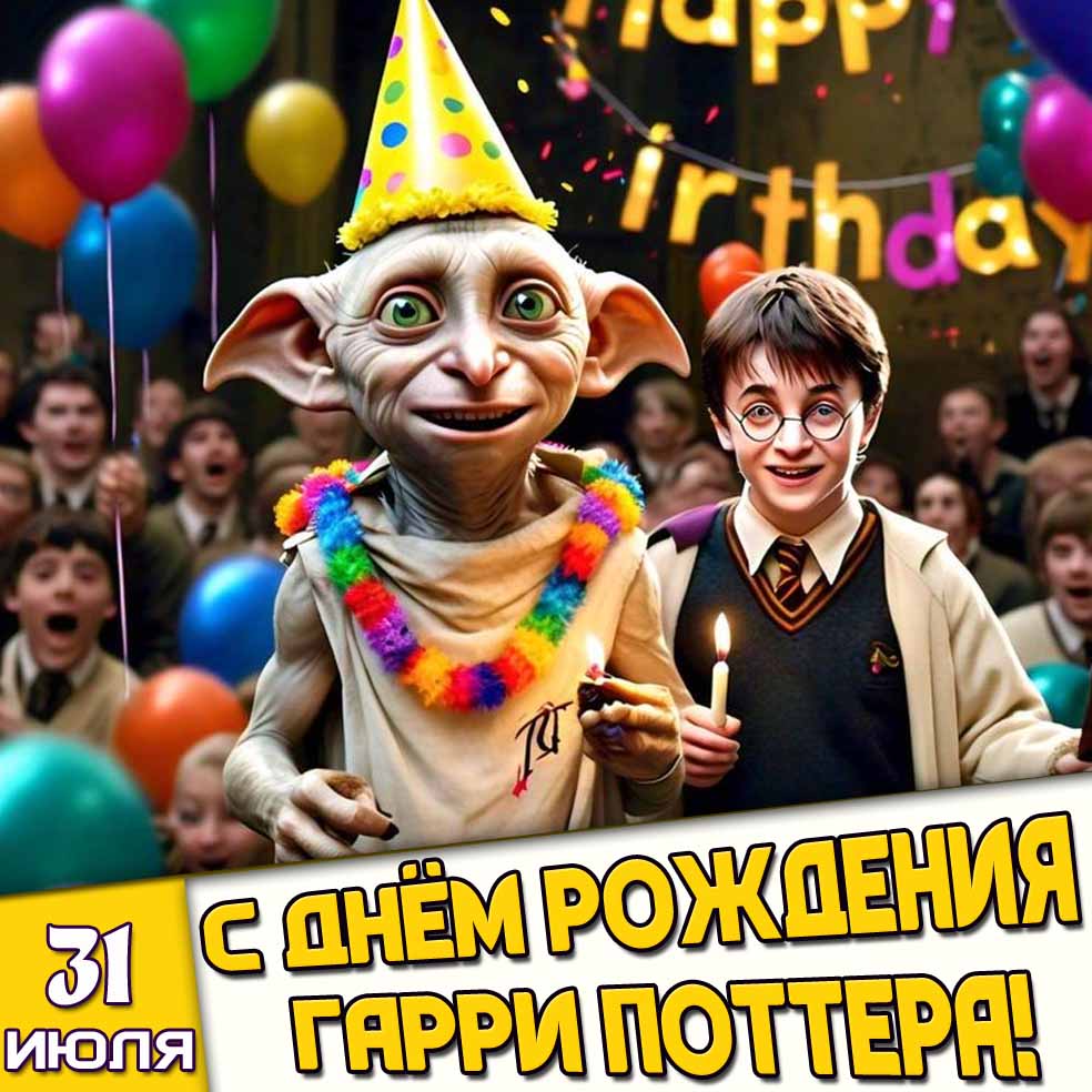 Картинка 31 июля - с днём рождения Гарри Поттера!