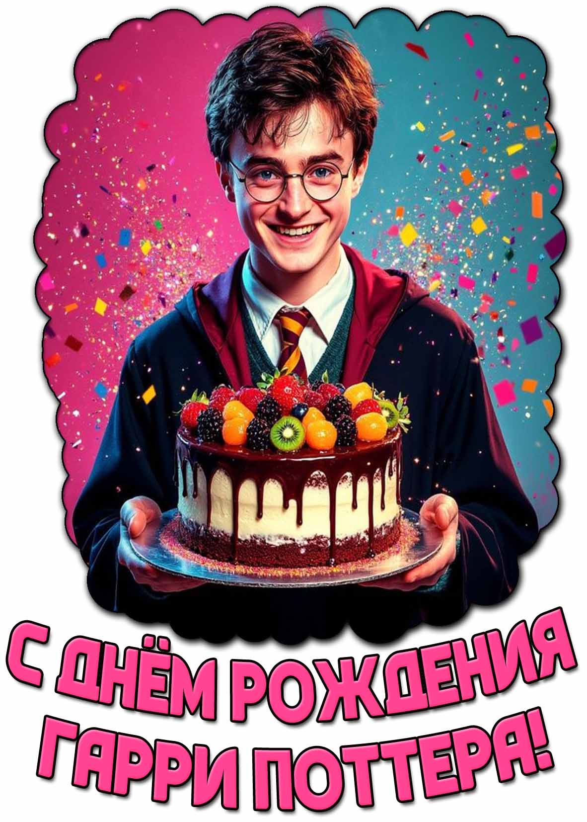 Открытка с днём рождения Гарри Поттера
