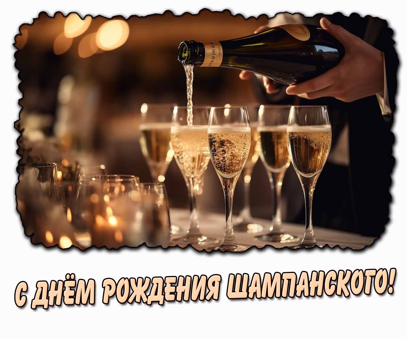 Картинка с днём рождения шампанского