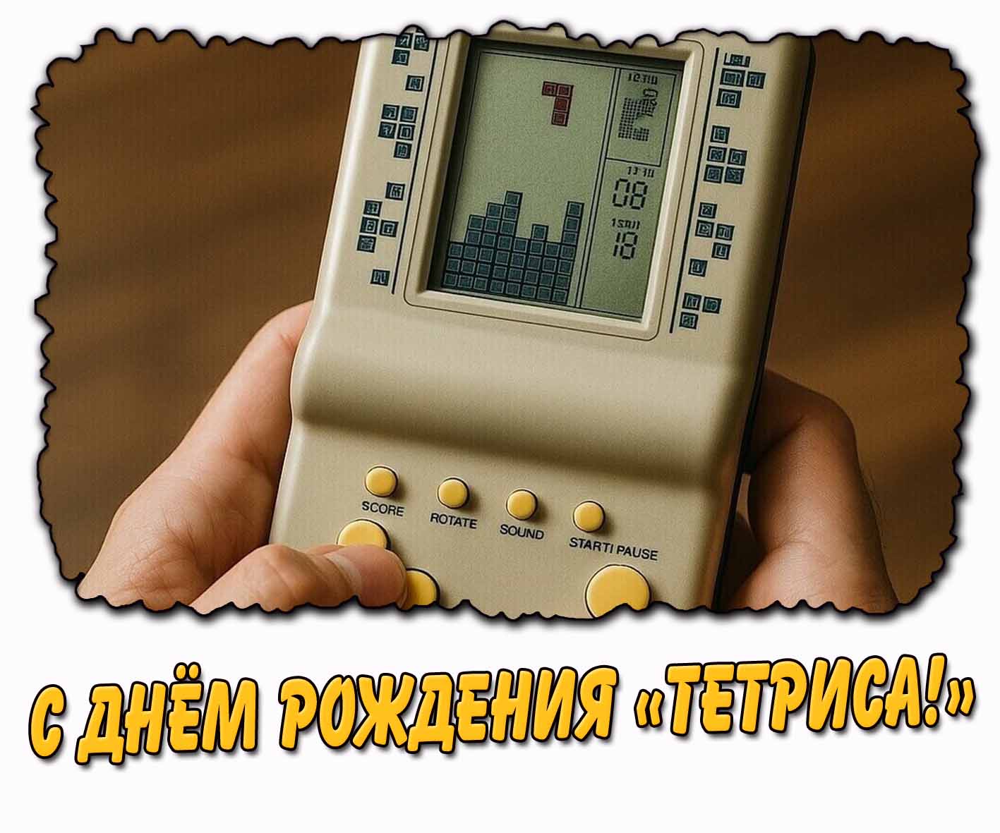 Картинка с днём рождения «Тетриса!»