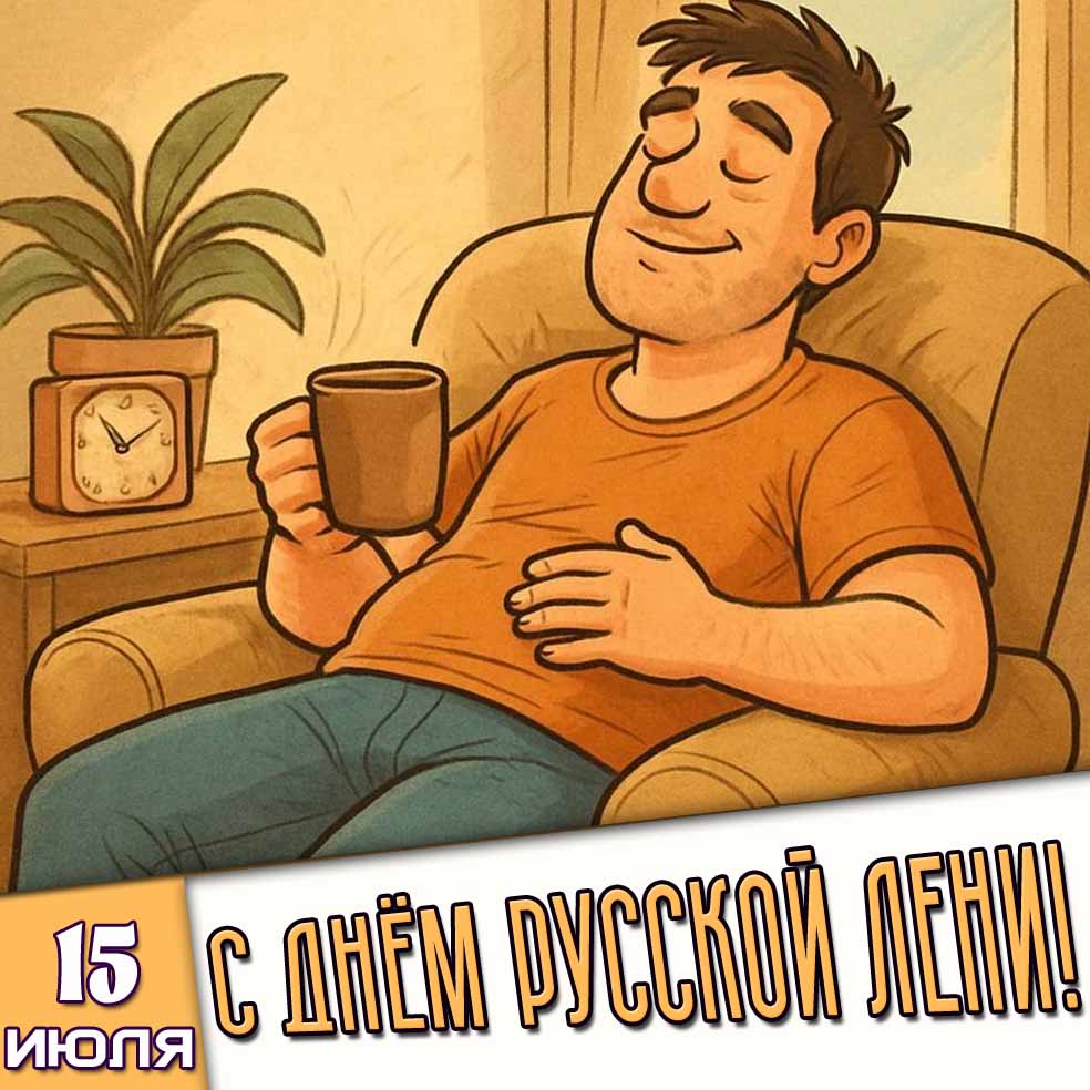 Картинка 15 июля - с днём русской лени!