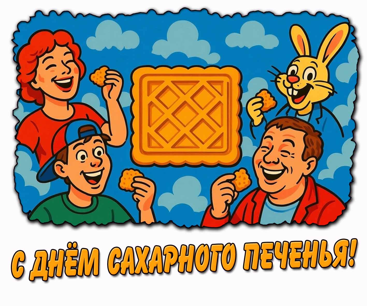 С днём сахарного печенья! - прикольная открытка