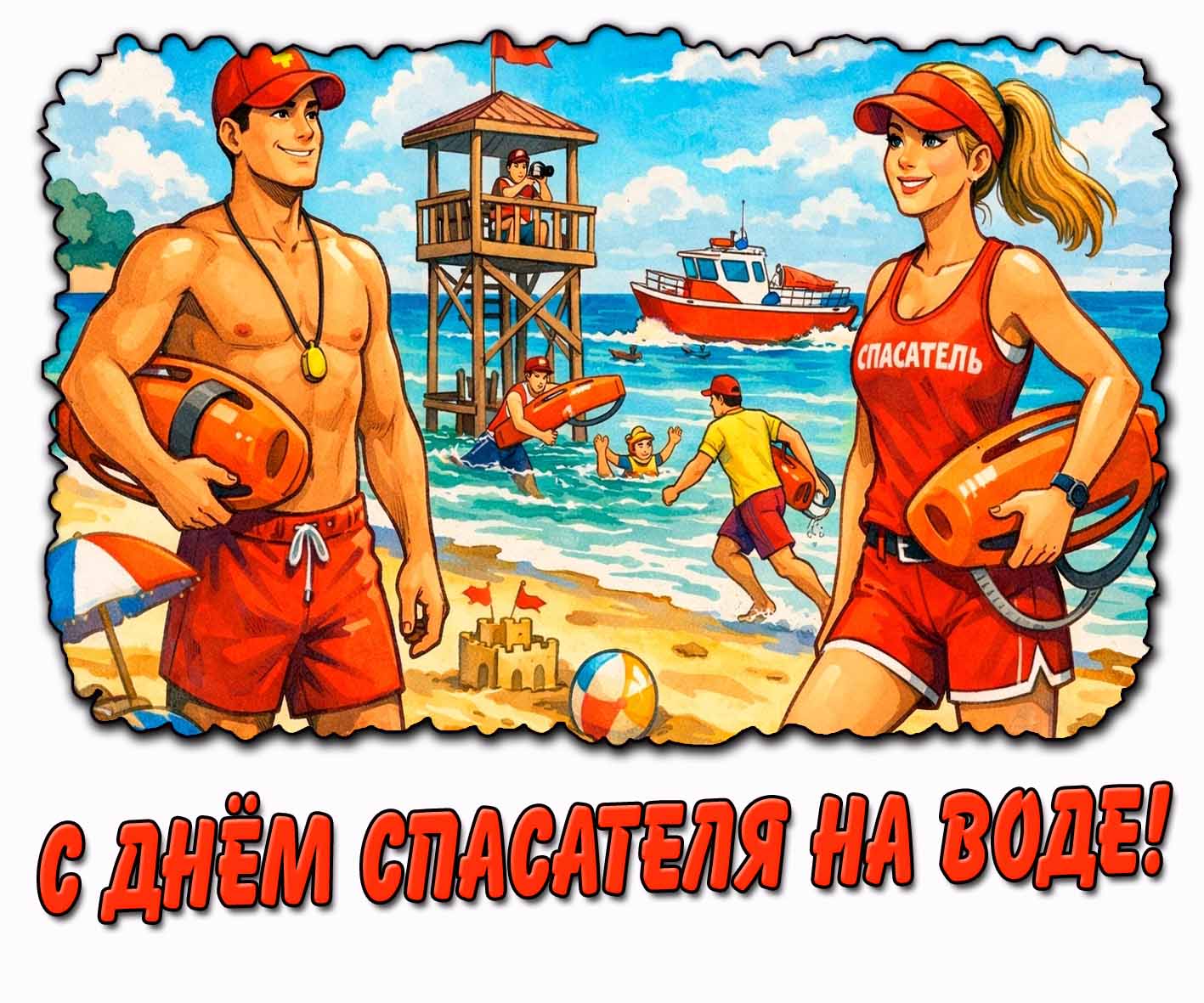 Картинка с днём спасателя на воде