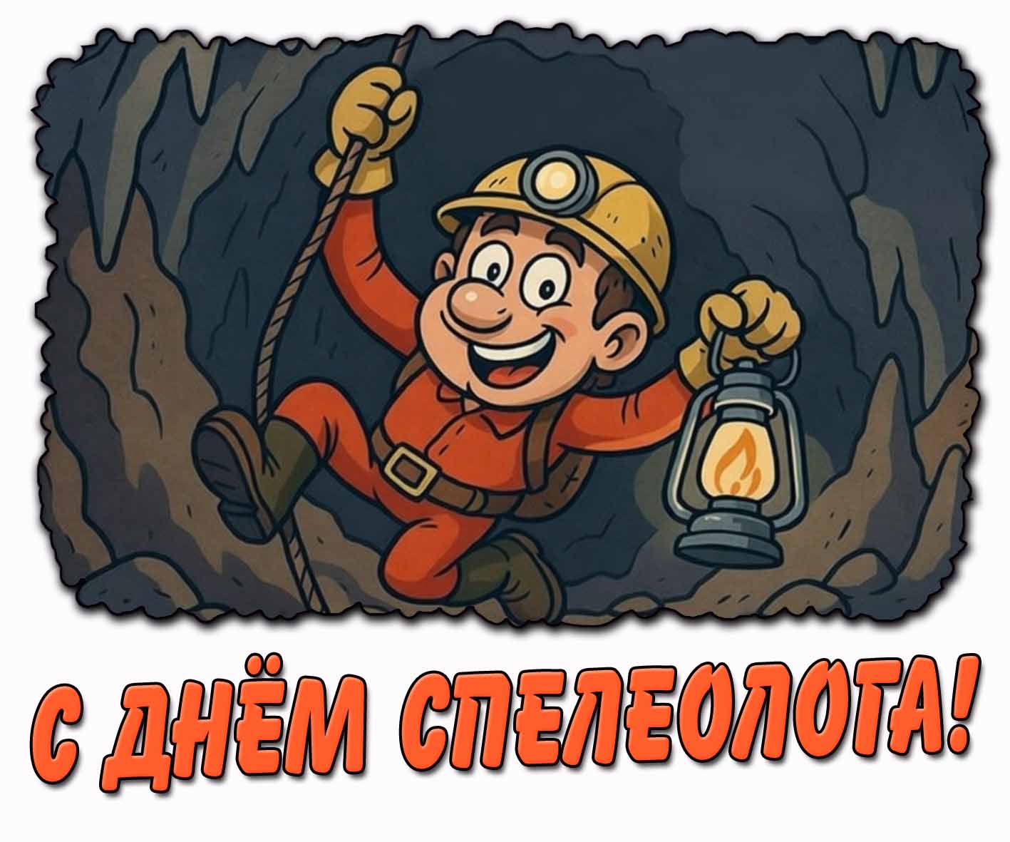С днём спелеолога! - прикольная открытка