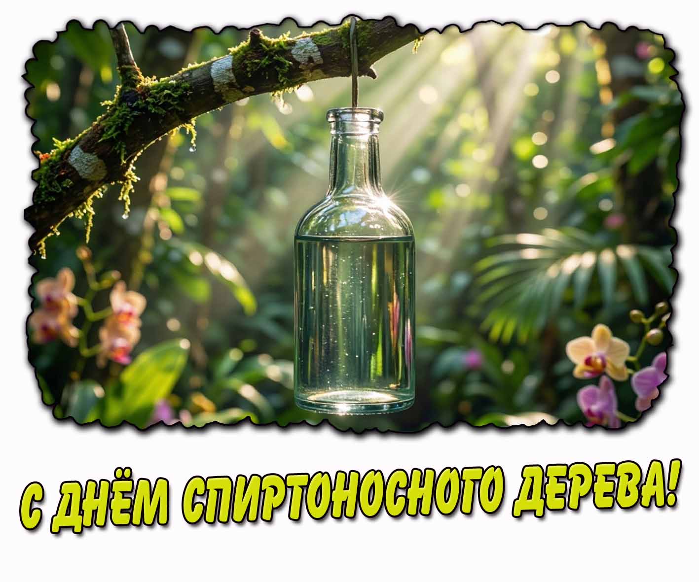 Открытка с днём спиртоносного дерева