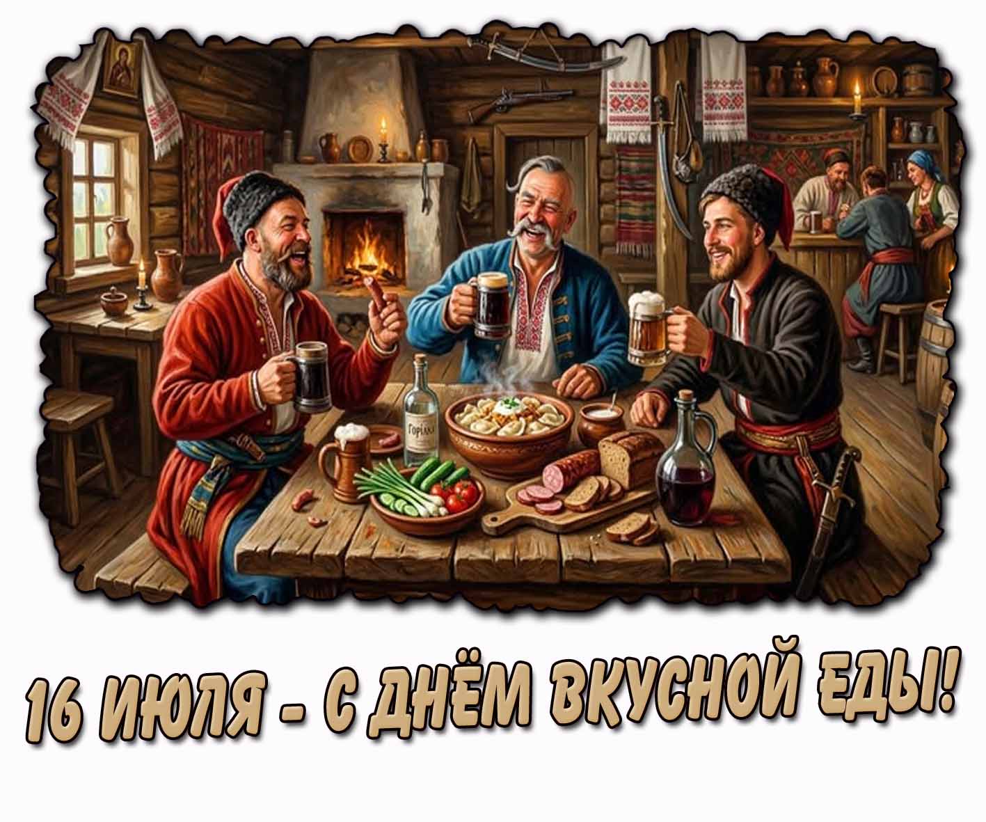 Прикольная открытка с днём вкусной еды