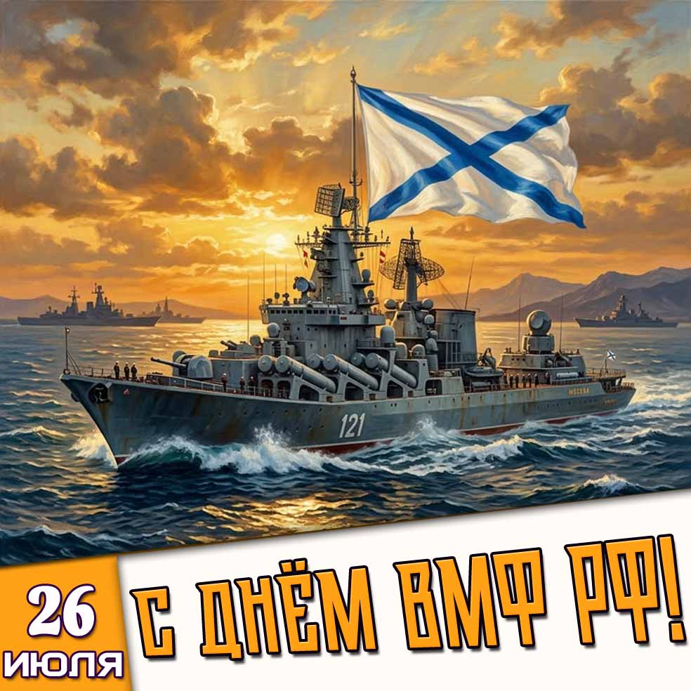 Картинка 26 июля - с днём ВМФ РФ!