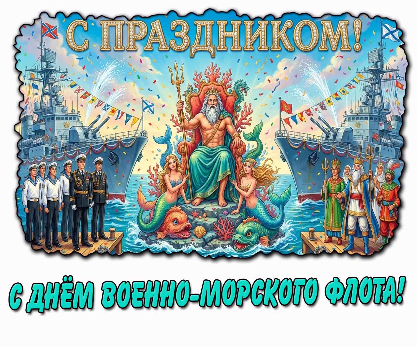 Красивая картинка "С днём Военно-морского флота! С праздником!"