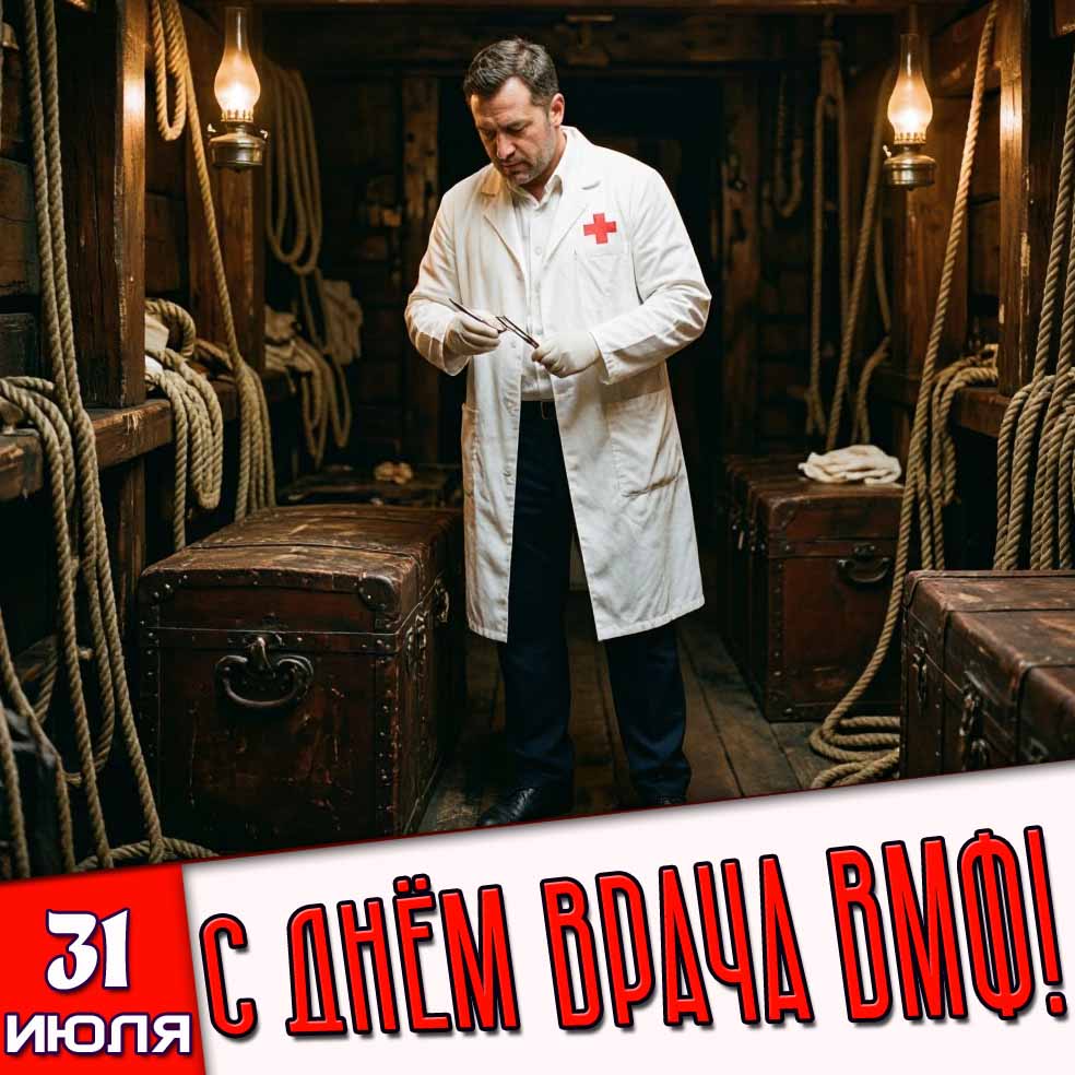 Картинка 31 июля - с днём врача ВМФ!