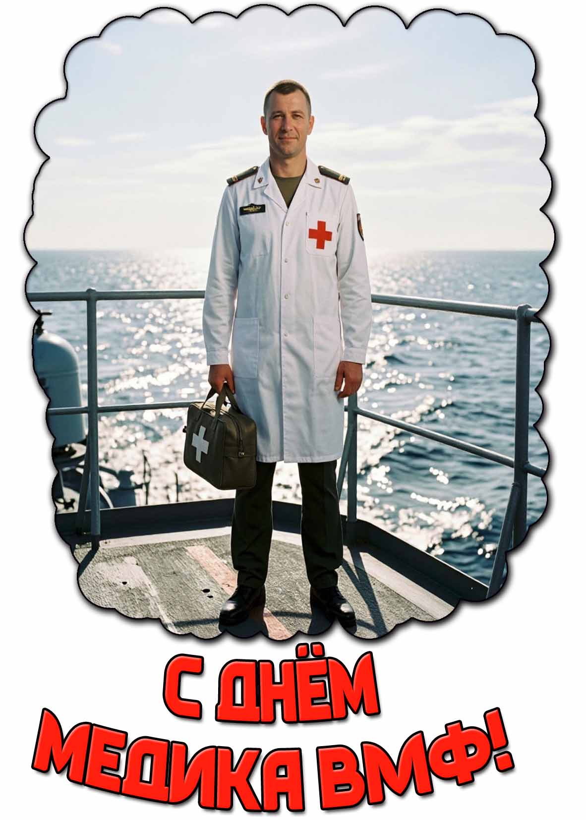 Открытка с днём медика ВМФ!