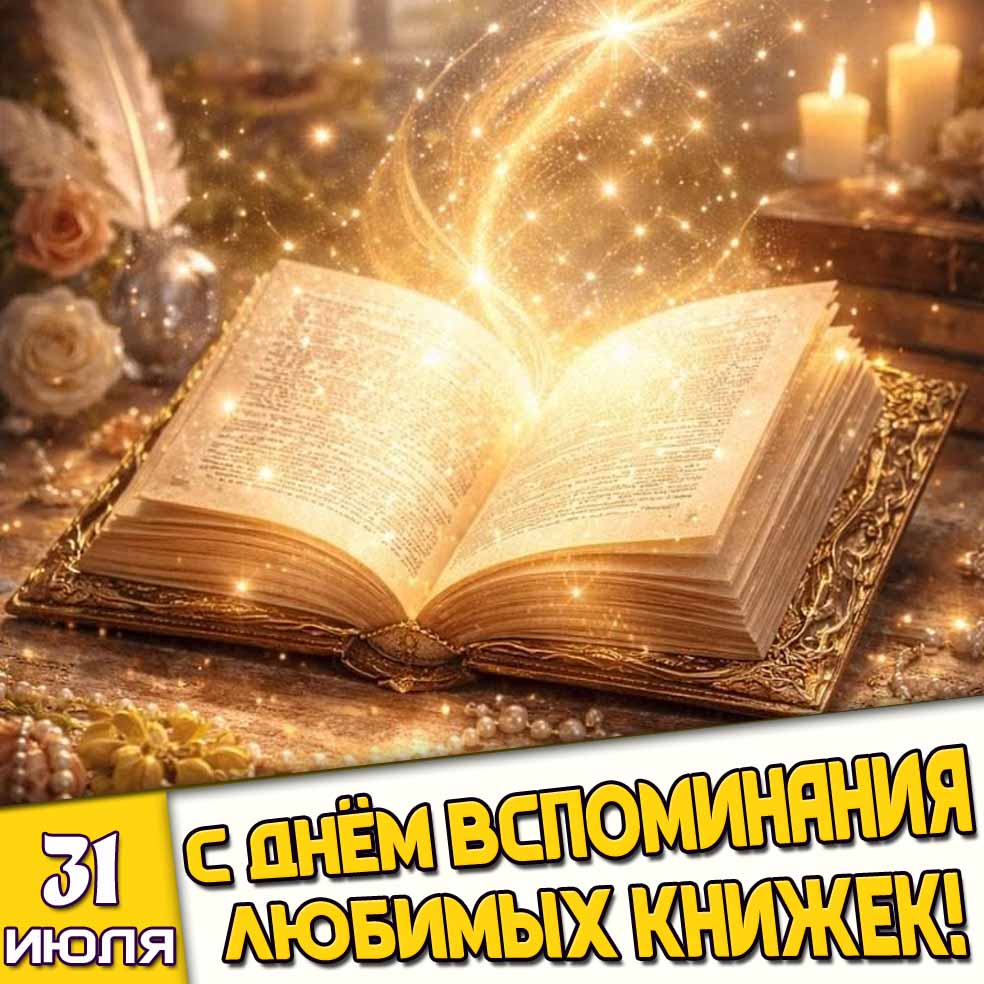 Картинка 31 июля - с днём вспоминания любимых книжек!