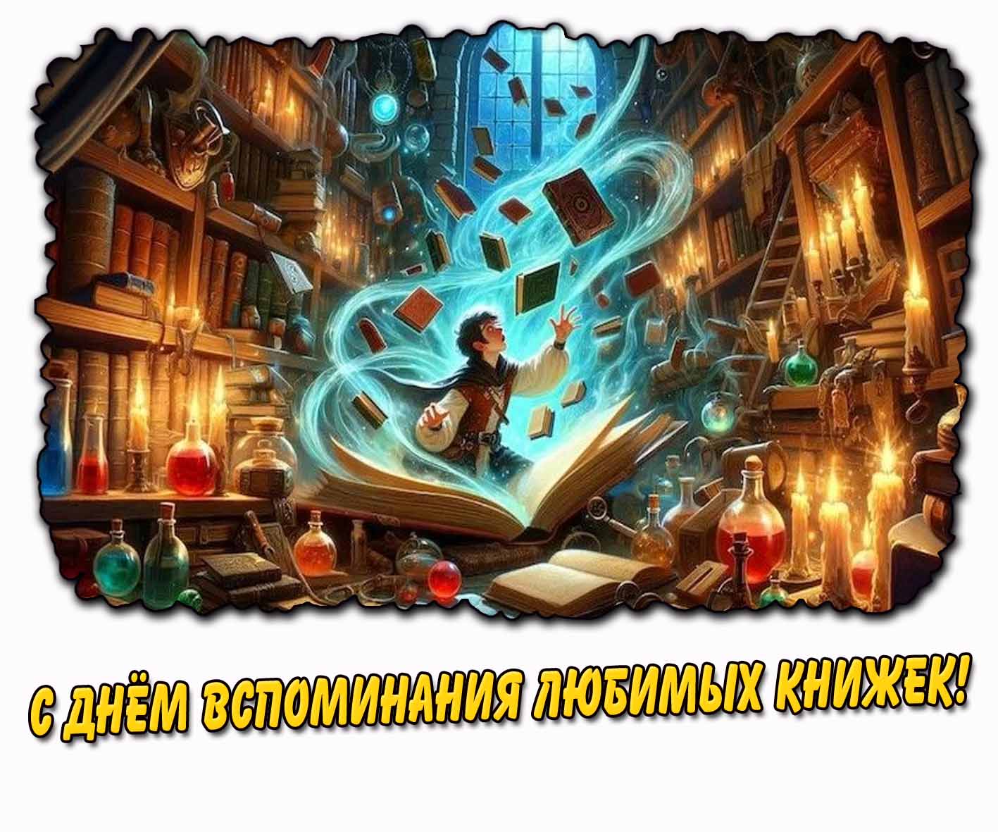 Фэнтези картинка с днём вспоминания любимых книжек