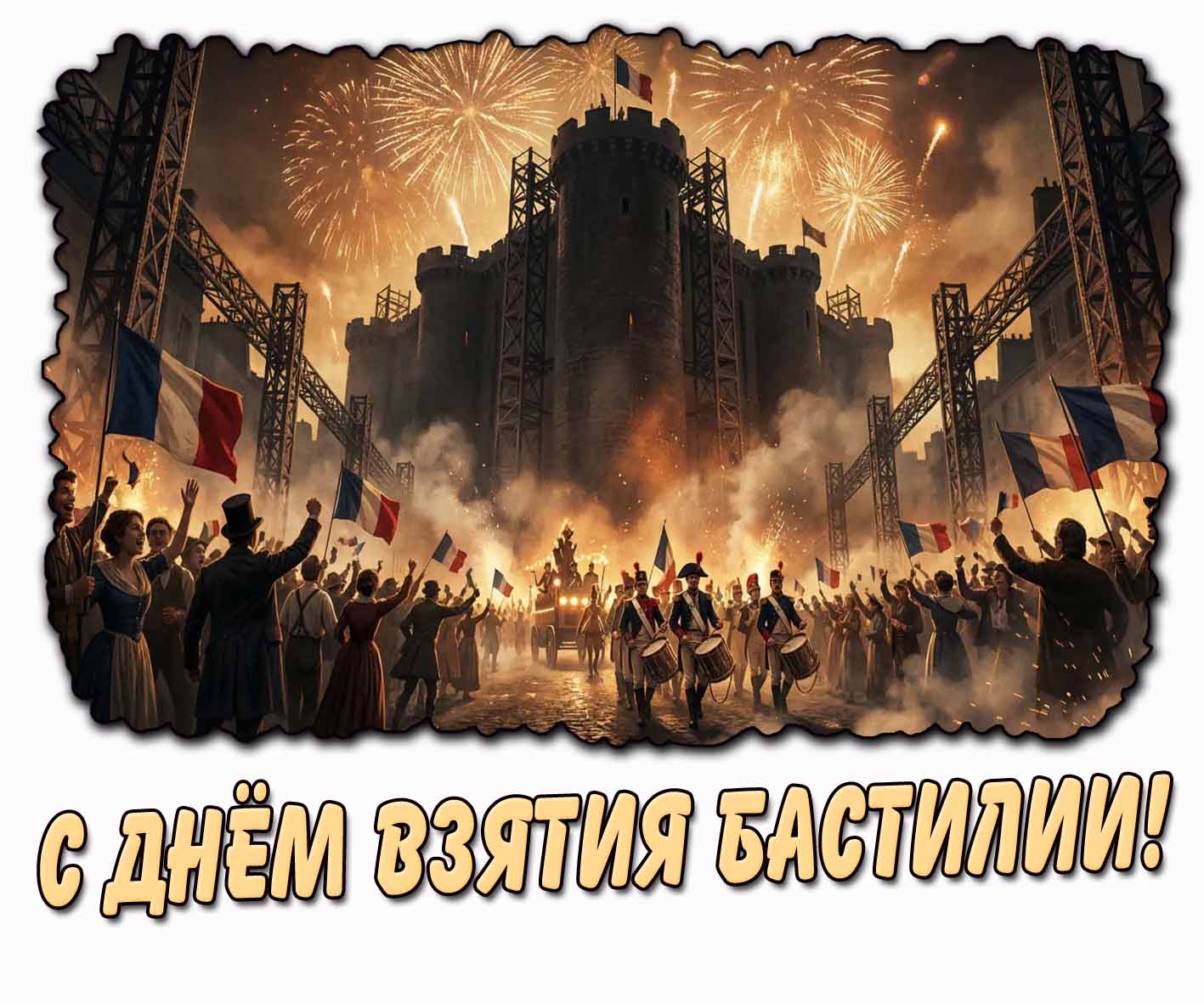 Картинка с днём взятия Бастилии