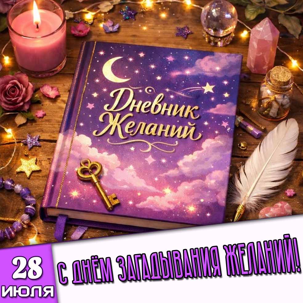Картинка 28 июля - с днём загадывания желаний!